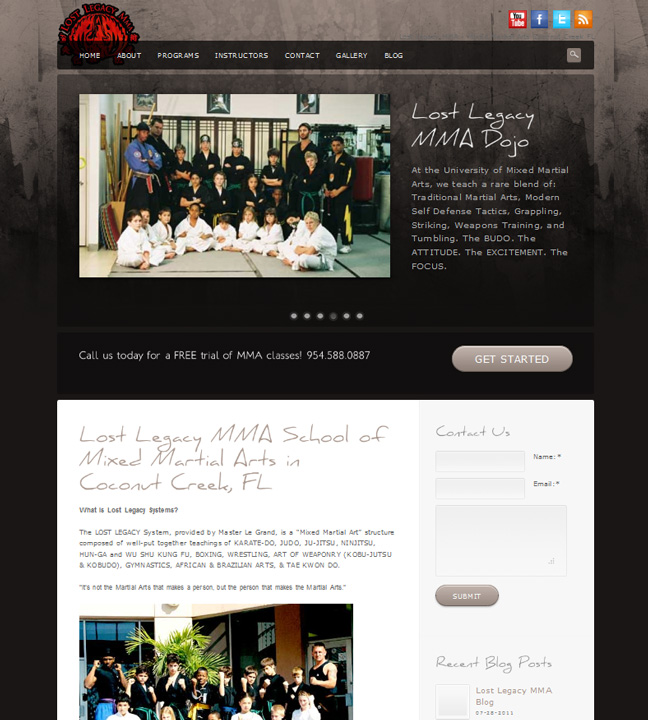 Martial Arts Web Design MMA School